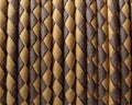 Bolo Braided Round Leather Cord. 3mm. Denver. Light brown-dark brown.Best Quality