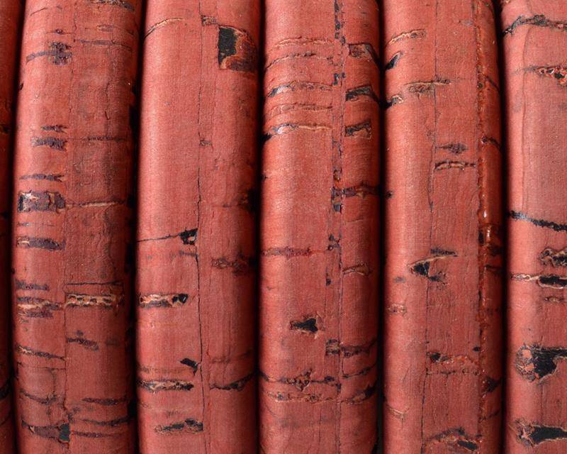 REGALIZ Cork cord. Oval 10x6mm. Red-t. Best Quality.