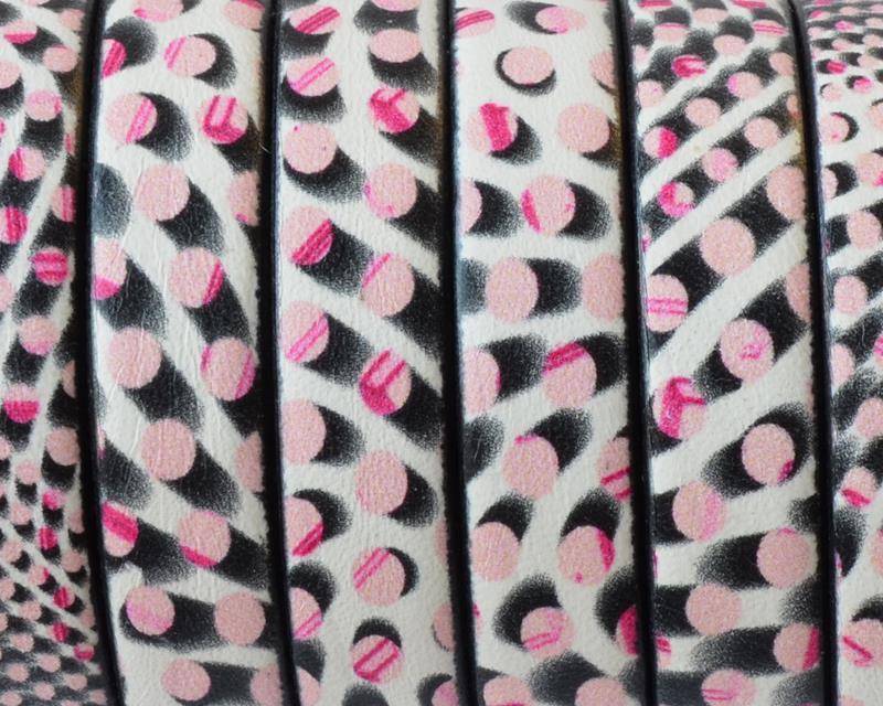 Flat Leather cord. 10x1.5mm. Print 1. Best Quality.