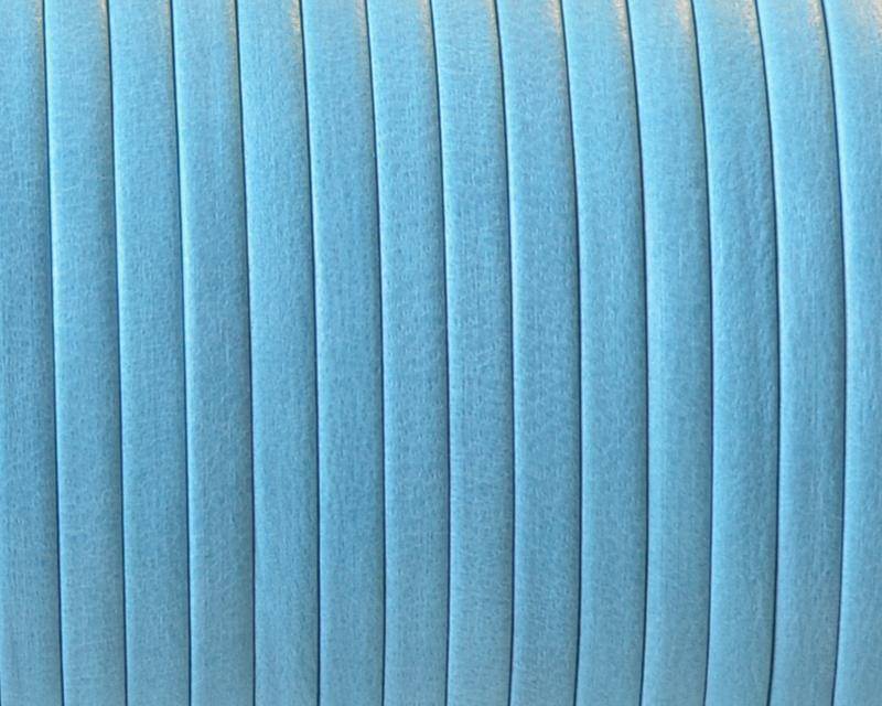 Flat Leather cord. 3x1mm. Denver. Turquoise. Best Quality.