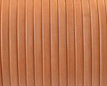 Flat Leather cord. 3x1mm. Denver. Orange. Best Quality.