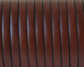 Flat Leather cord. 5x1.5mm. Cognac-black. Best Quality.
