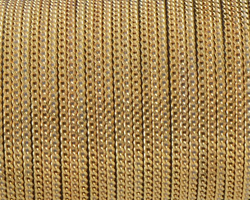 Flat Leather cord with chain. 6x2mm. Gold color. Best Quality.