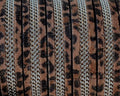 Suede Leather cord with chain. Flat. 10x2mm. Leopard-silver. Best Quality.
