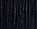 Round Stitched leather cord. 4mm. Black. Best Quality.