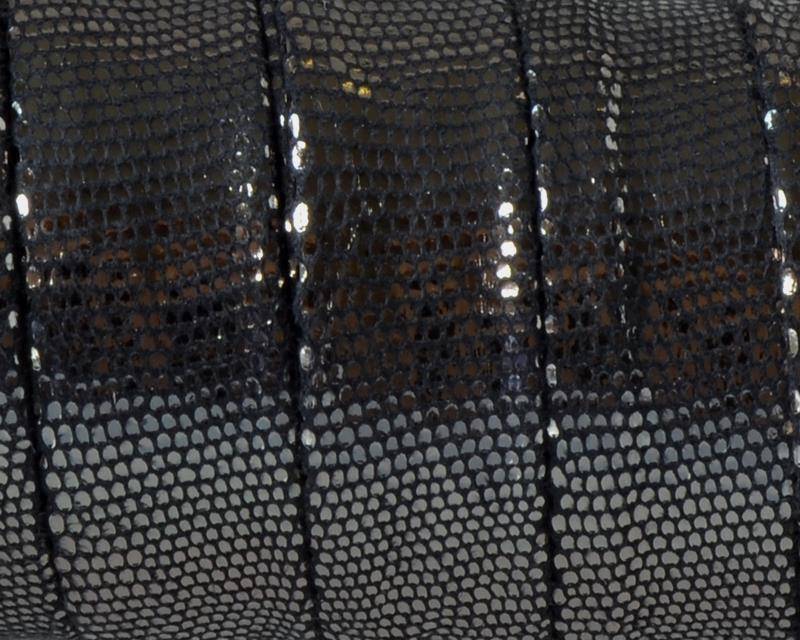 Cloth Flat Cord. 16mm. Snake engraved. Black. Best Quality.