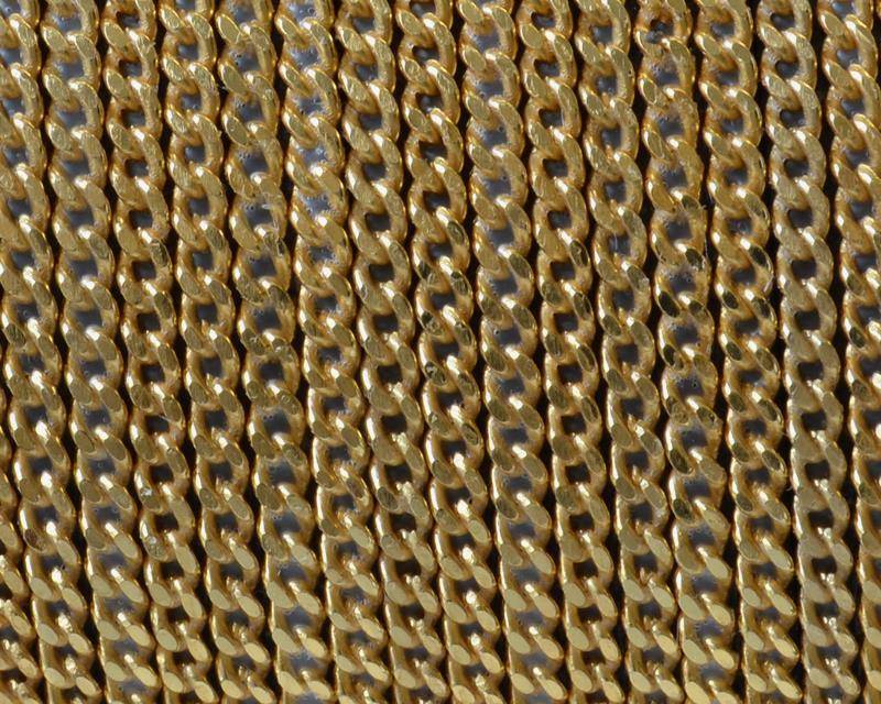 Flat Leather cord with chain. 14x2mm. Gold. Best Quality.