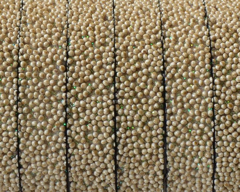 Flat Synthetic Caviar. 10x2.2mm. Beige2. Best Quality.