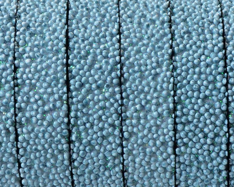 Flat Synthetic Caviar. 10x2.2mm. Light blue. Best Quality.