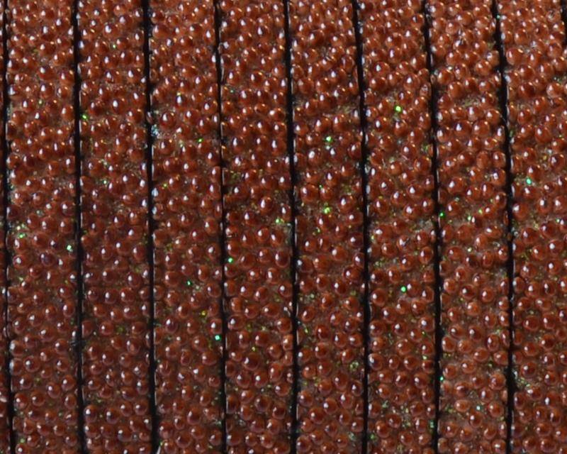Flat Synthetic Caviar. 5x2mm. Brown2. Best Quality.