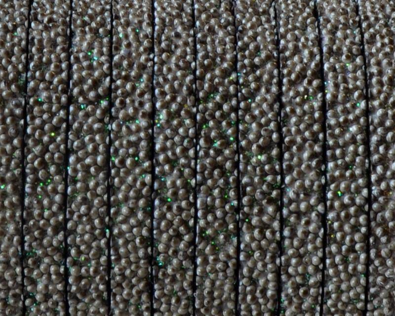 Flat Synthetic Caviar. 5x2mm. Dark grey. Best Quality.
