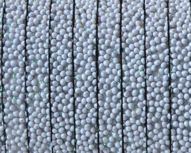Flat Synthetic Caviar. 5x2mm. Light grey. Best Quality.