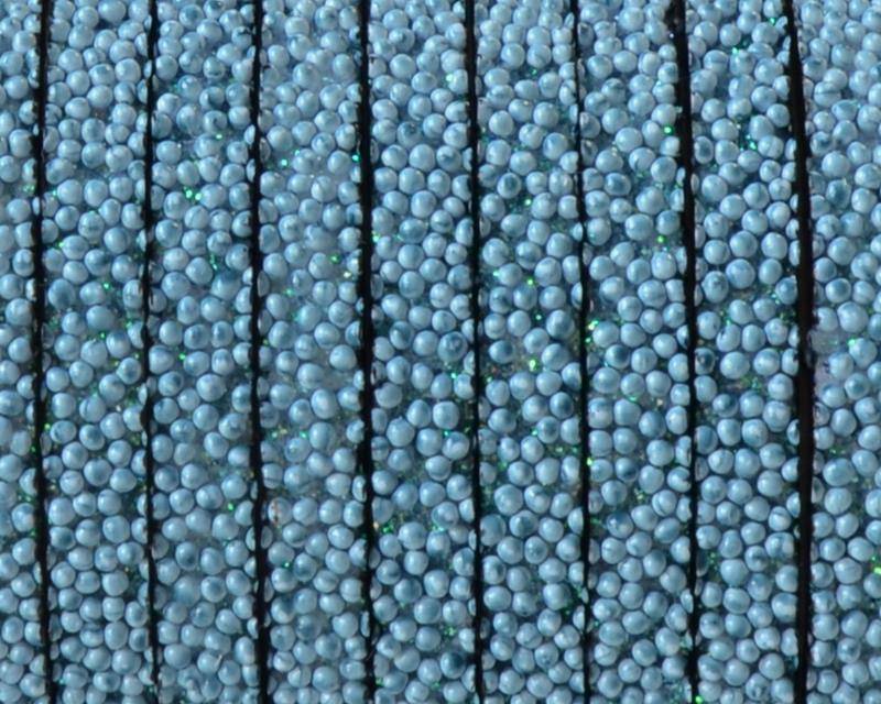 Flat Synthetic Caviar. 5x2mm. Light blue. Best Quality.
