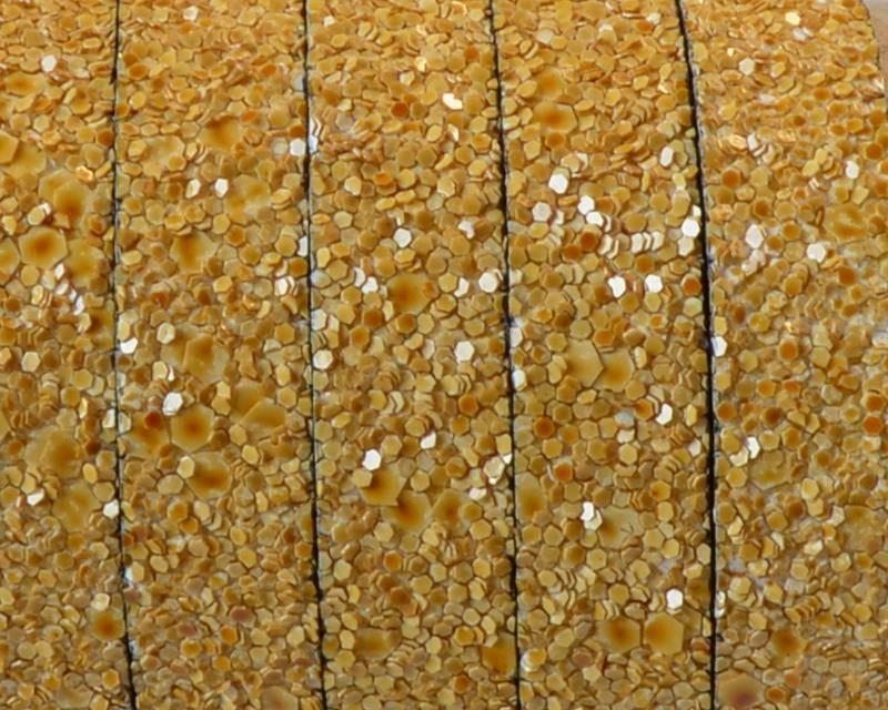 Synthetic Strand. Flat. 10x2mm. Gold. Best Quality.