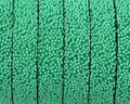 Flat Synthetic Caviar. 10x2mm. Green. Best Quality.