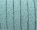 Flat Synthetic Caviar. 10x2mm. Turquoise. Best Quality.
