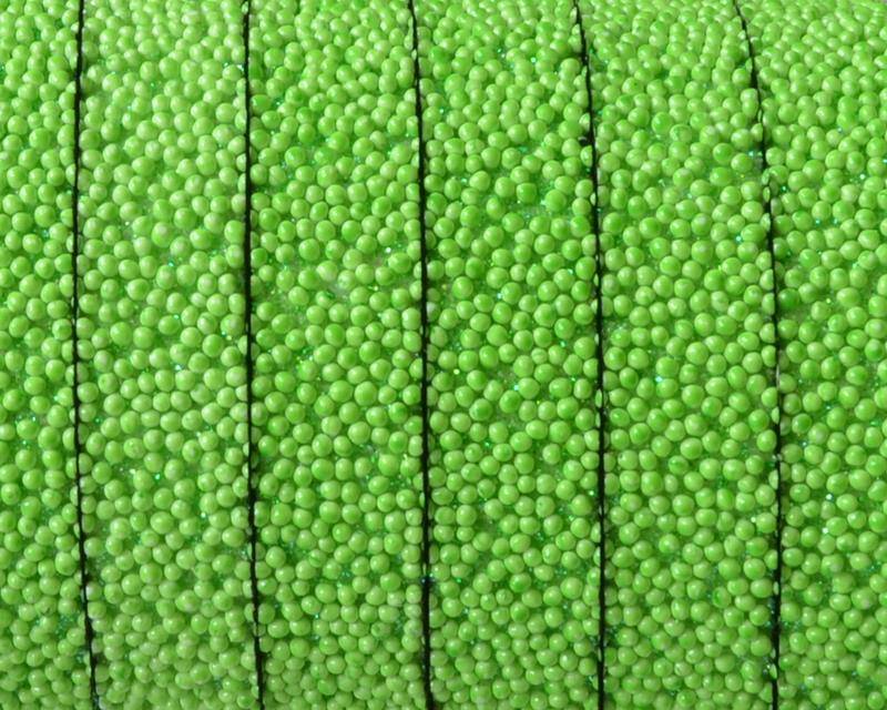 Flat Synthetic Caviar. 10x2mm. Apple green. Best Quality.
