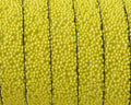 Flat Synthetic Caviar. 10x2mm. Yellow. Best Quality.