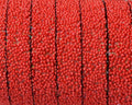Flat Synthetic Caviar. 10x2mm. Red. Best Quality.