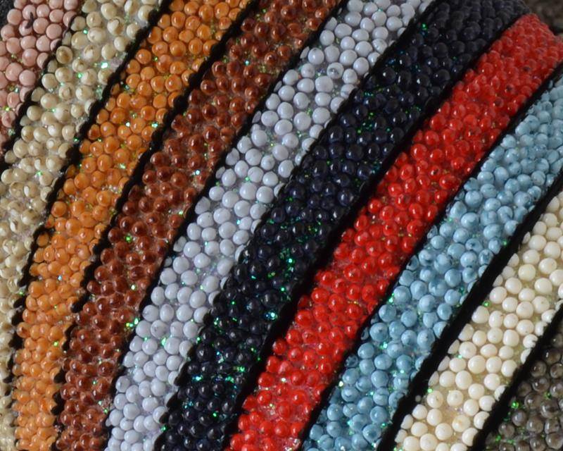 Flat Synthetic Caviar. 5x2mm. Best Quality. MIX. 20cm strand