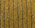 Synthetic fancy cord. Flat. 5x2mm. Gold. Best Quality.