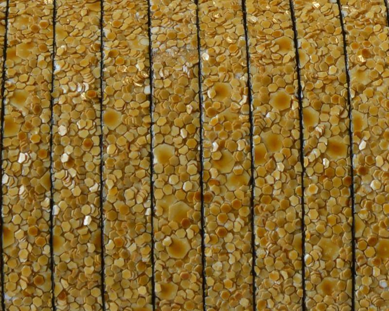 Synthetic fancy cord. Flat. 5x2mm. Gold. Best Quality.