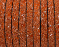 Synthetic fancy cord. Flat. 5x2mm. Orange. Best Quality.