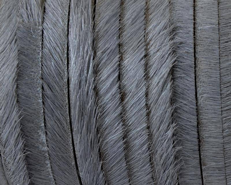 Colored cow hair Flat leather cord. 5x1.5mm. Grey. Best Quality.