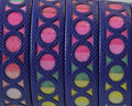 Synthetic fancy cord. Flat. 12x1.5mm. Violet-multicolor. Best Quality.