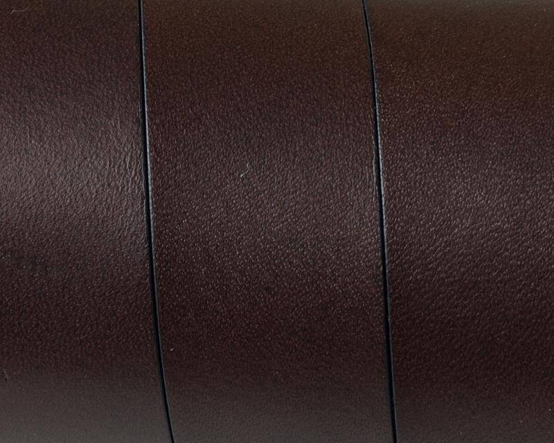 Flat Leather cord. 20x1.5mm. Dark Brown. Best Quality. 100/120cm strand