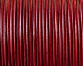 Kangaroo Leather Round Cord. 1mm. Red. Best Quality.