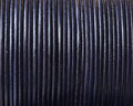 Kangaroo Leather Round Cord. 1mm. Navy blue. Best Quality.