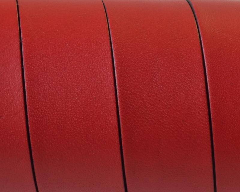 Flat Leather cord. 20x1.5mm. Red-black. Best Quality. 100/120cm strand