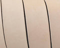 Flat Leather cord. 20x1.5mm.Natural-black. Best Quality. 100/120cm strand