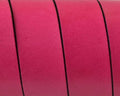 Flat Leather cord. 20x1.5mm. Fuchsia-black. Best Quality. 100/120cm strand