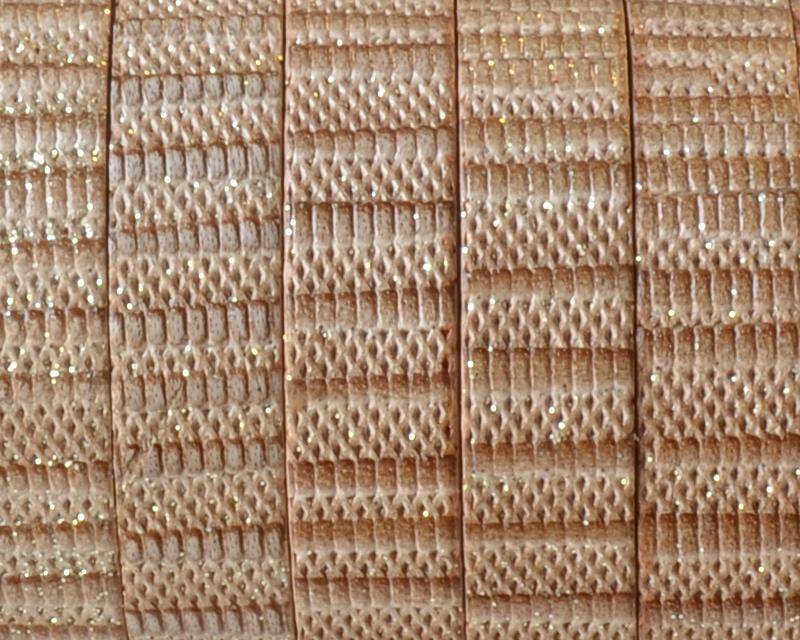 Flat Leather cord. 10x1.5mm. Beige-brilliantine. Best Quality.