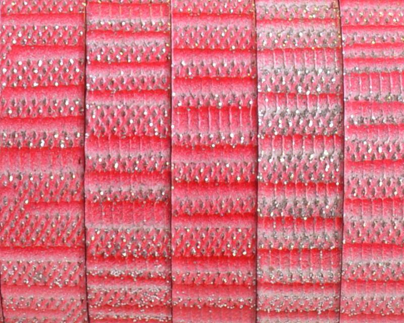 Flat Leather cord. 10x1.5mm. Pink-brilliantine. Best Quality.