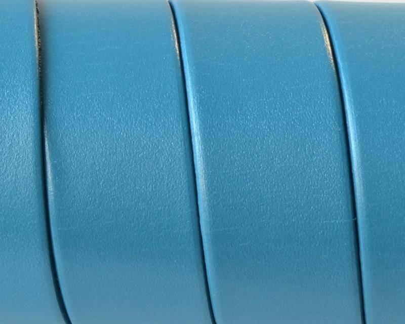 Flat Leather cord. 20x1.5mm. Metal turquoise. Best Quality.
