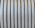 Flat Leather cord. 5x1.5mm. Metal silver2-black. Best Quality.