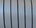 Flat Leather cord. 10x1.5mm. Metal silver2-black. Best Quality.