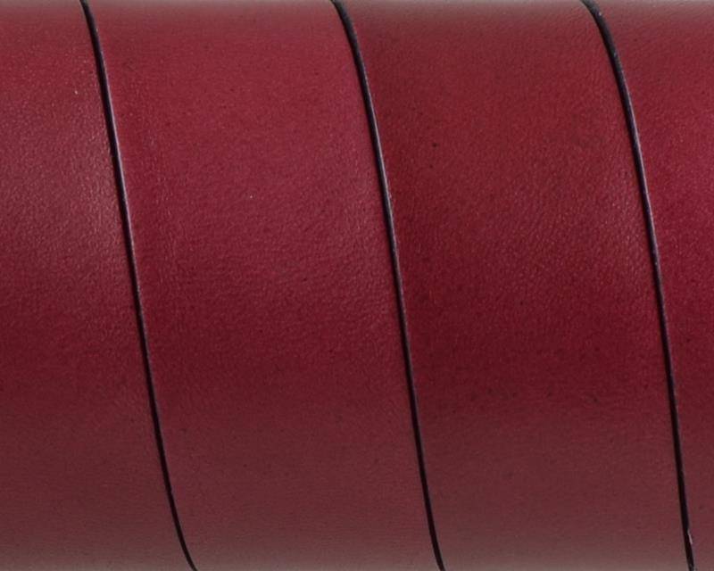 Flat Leather cord. 20x1.5mm. Garnet-black. Best Quality. 100/120cm strand