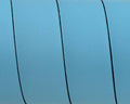 Flat Leather cord. 20x1.5mm. Light blue-black. Best Quality. 100/120cm strand