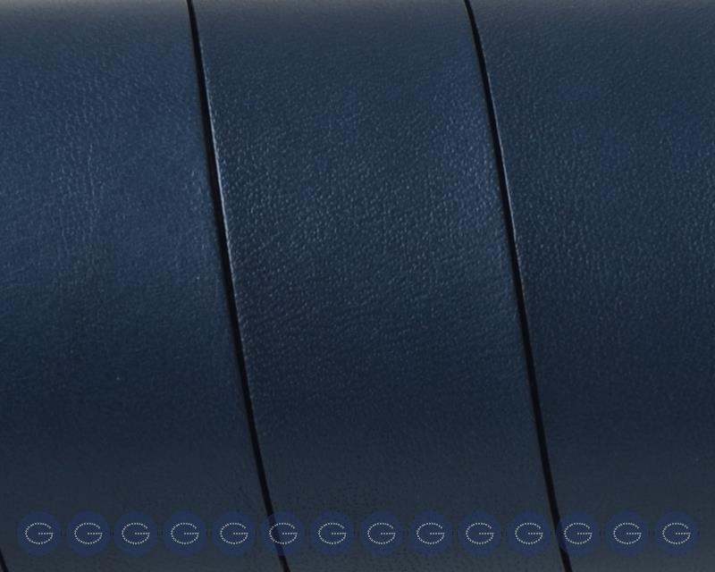 Flat Leather cord. 20x1.5mm. Navy blue-black. Best Quality. 100/120cm strand