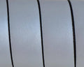 Flat Leather cord. 20x1.5mm. Metal silver2-black. Best Quality. 100/120cm strand