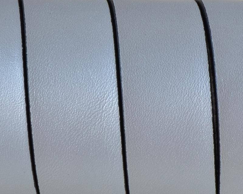 Flat Leather cord. 20x1.5mm. Metal silver2-black. Best Quality. 100/120cm strand
