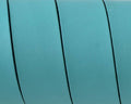 Flat Leather cord. 20x1.5mm. Sea blue-black. Best Quality. 100/120cm strand