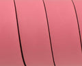 Flat Leather cord. 20x1.5mm. Light pink-black. Best Quality. 100/120cm strand