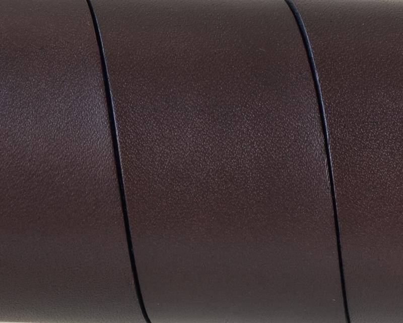 Flat Leather cord. 30x1.5mm. Dark brown. Best Quality. 100/120cm strand
