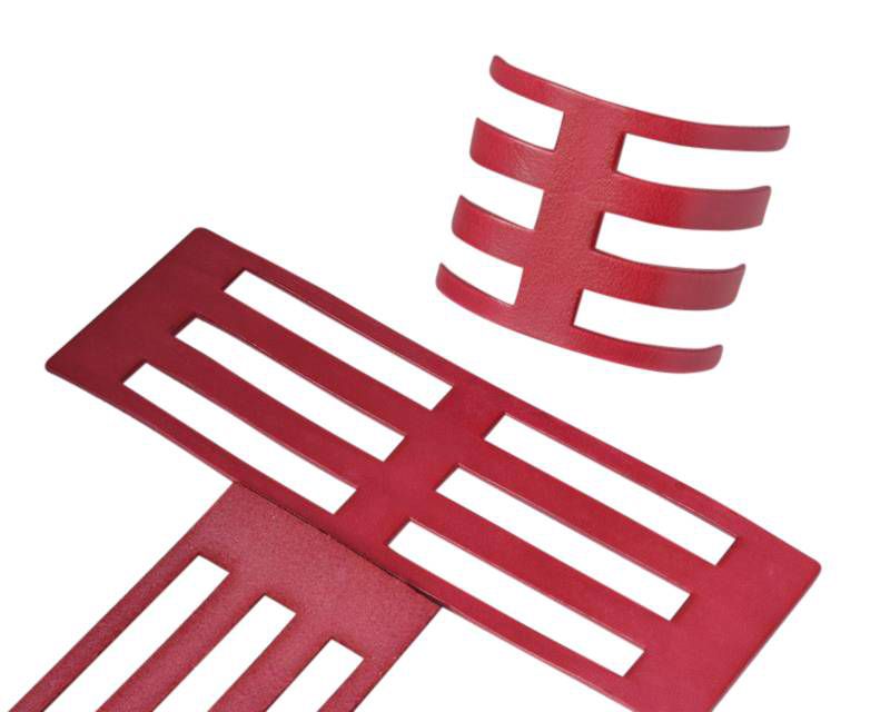 Leather Bracelet. 180x60mm. Red. Best Quality.