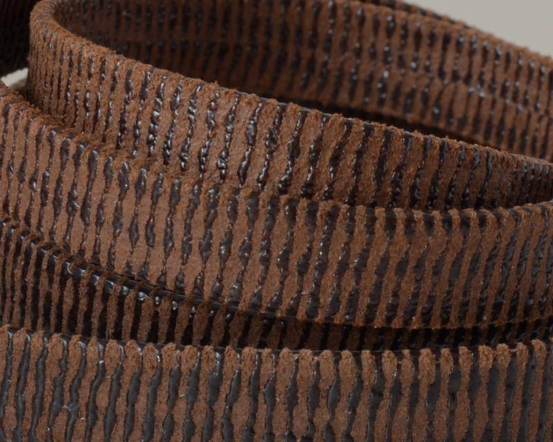 Flat Leather cord. 10x1.5mm. Dark brown. Best Quality